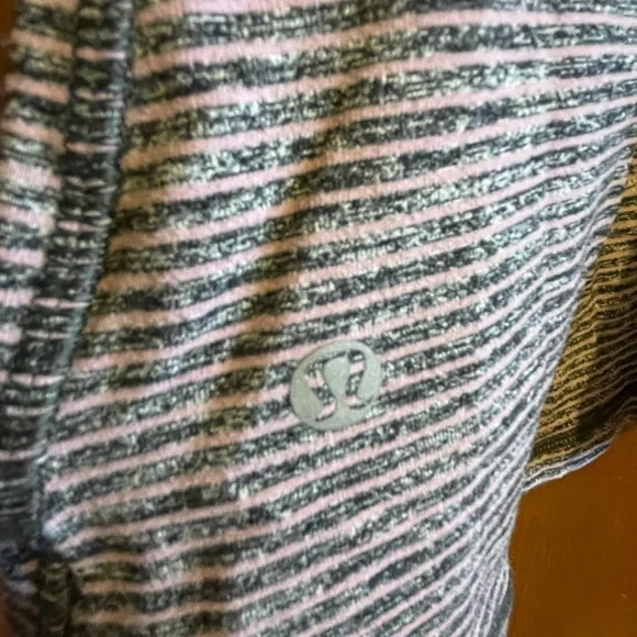 Lululemon Athletica Orange and Gray Fitted Long Sleeve Hoodie - Picture 8 of 8